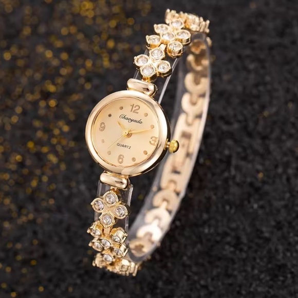 Panthere Vintage classy Gold Chain Bracelet Zircon/waterproof - Picture 3 of 14